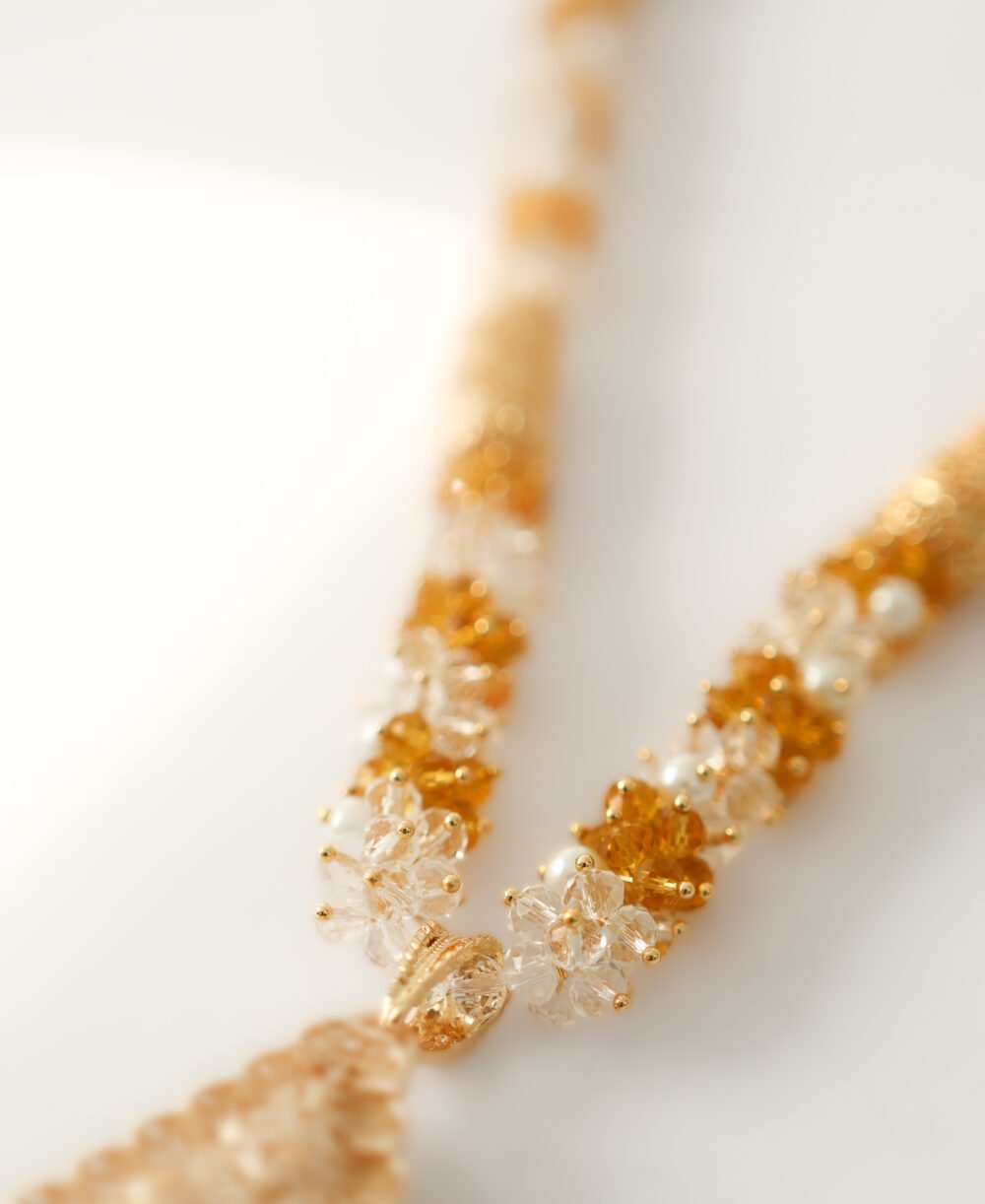 Collier de cristaux bicolore